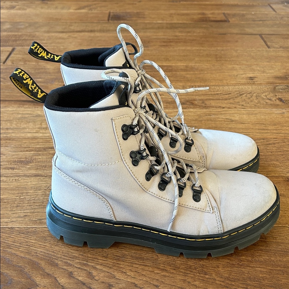 Dr. Martens Docs Combs Poly Ajax Casual Utility Boots Stone Womens Size 10